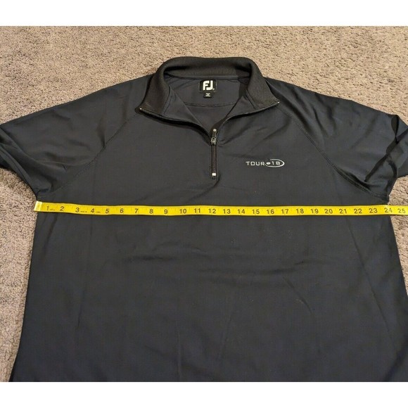 Men's Footjoy Performance 1/2 Zip Wind Shirt Pullover Jacket Black Size Large - Picture 2 of 7